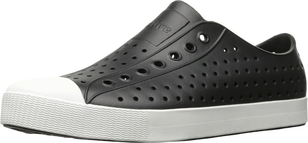 NATIVE SHOES, JEFFERSON, LIGHTWEIGHT SNEAKER FOR ADULTS, JIFFY BLACK/SHELL WHITE